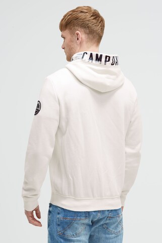 CAMP DAVID Zip-Up Hoodie in White