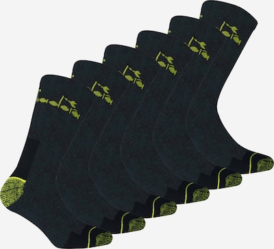 Diadora Athletic Socks in Neon green / Black, Item view