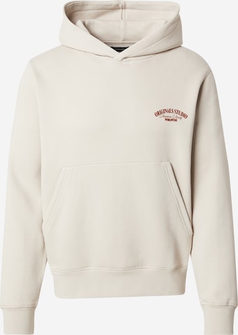 JACK & JONES Sweatshirt 'JWHROXBURY' in Beige: front