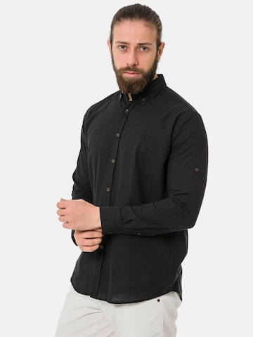 Coupe slim Chemise 'CH199' CIPO & BAXX en noir