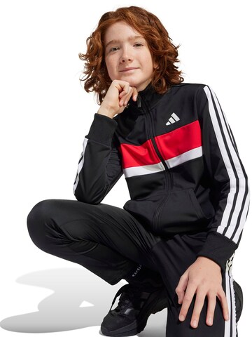 ADIDAS SPORTSWEAR Tracksuit 'Seasonal Essentials Tiberio' in Black