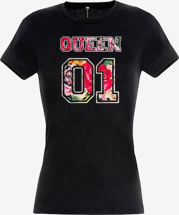 RMK Shirt 'QUEEN' in Schwarz: Vorderseite