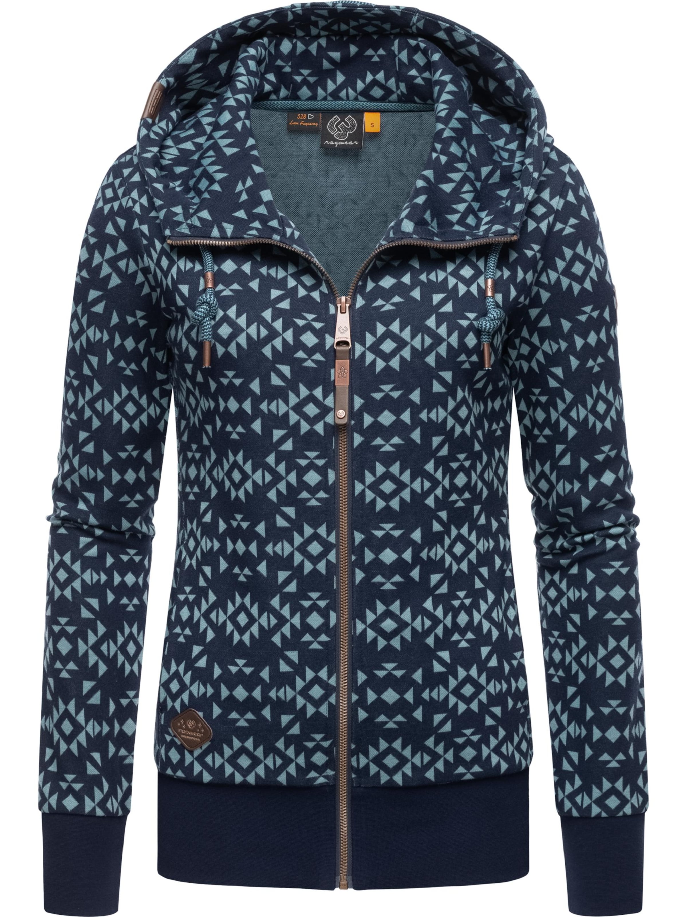 Veste de survêtement 'Cinda' Ragwear en bleu : devant
