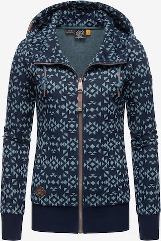 Veste de survêtement 'Cinda' Ragwear en bleu : devant