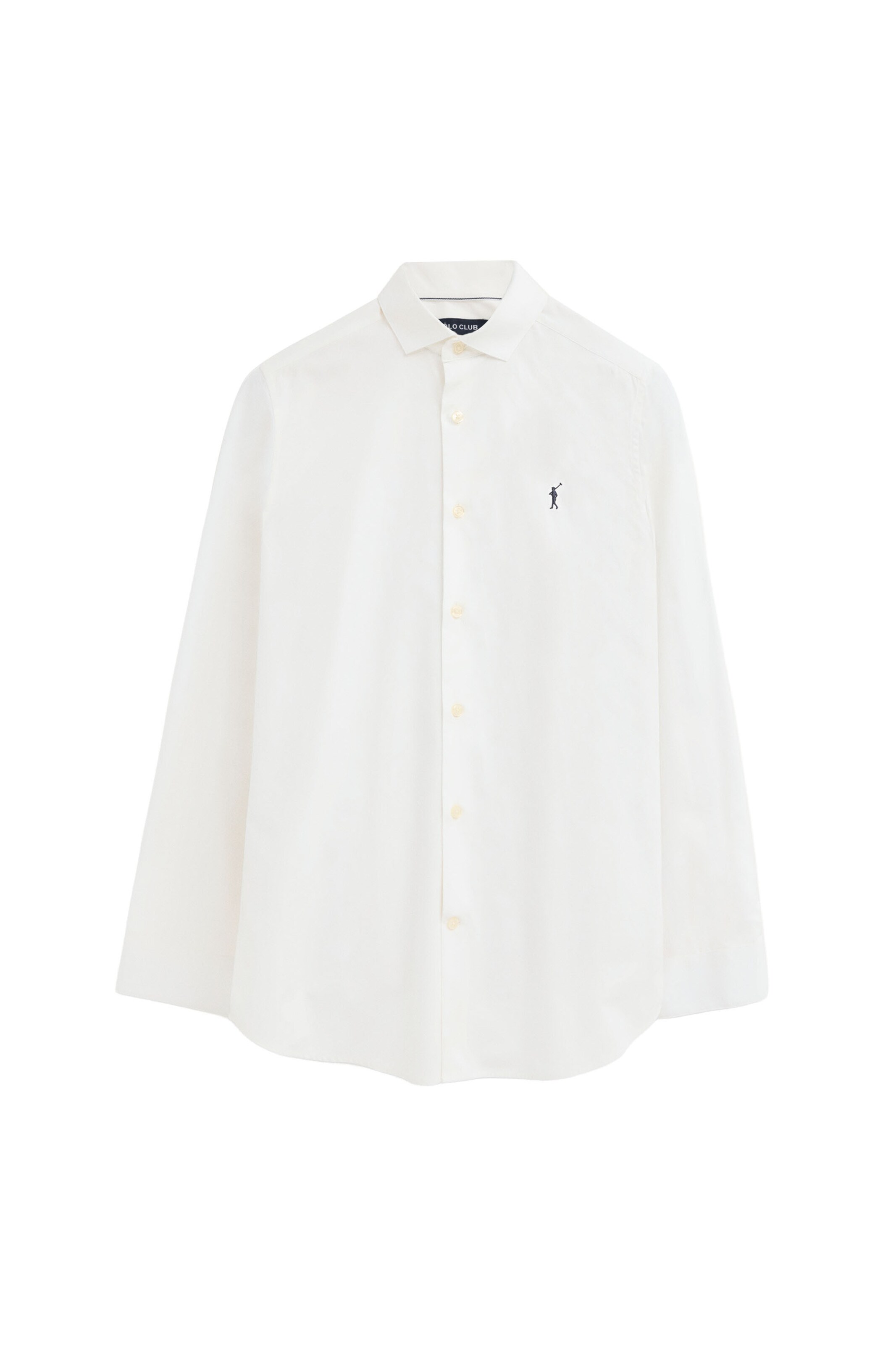 Polo Club Button Up Shirt in White: front