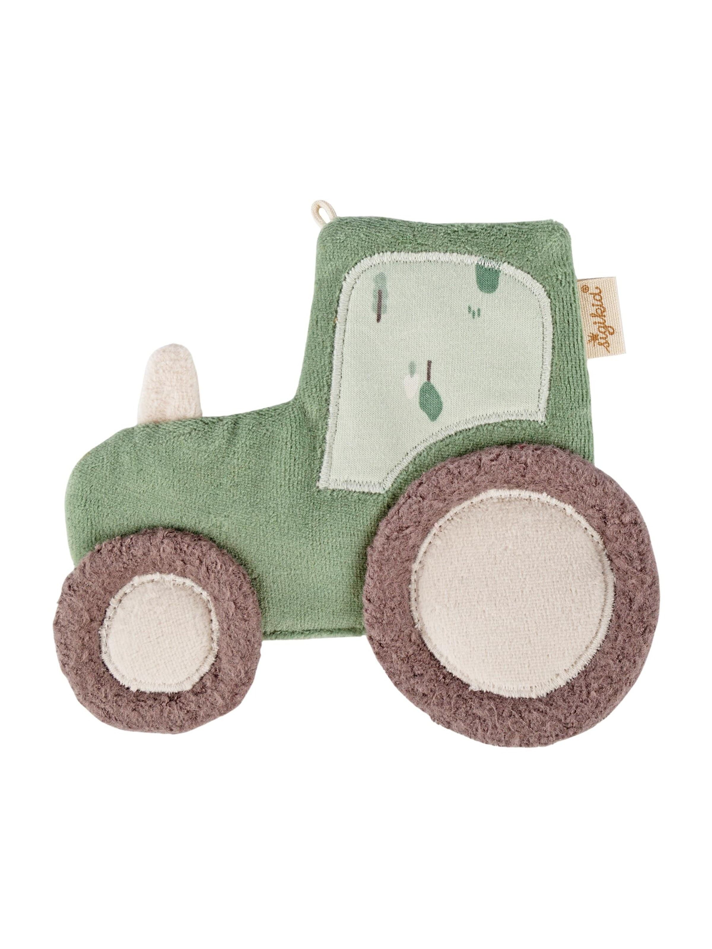 SIGIKID Kuscheltiere 'Knistertuch Traktor sigibaby'‌‌‌‌‌‌‌‌‌ in Grün: Vorderseite