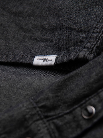 Ombre Regular fit Button Up Shirt in Black