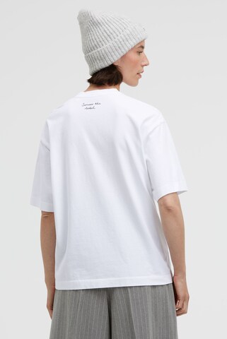 SENSES.THE LABEL T-Shirt TE:CLA Oversized mit Wording Print in Weiß