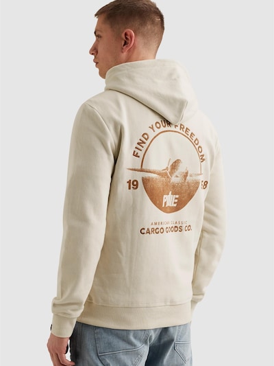 PME Legend Sweatshirt 'Hoodie with back artwork' in S in Beige, Item view