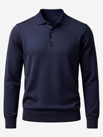 Il Lanificio Gebreid vest in Blauw: voorkant