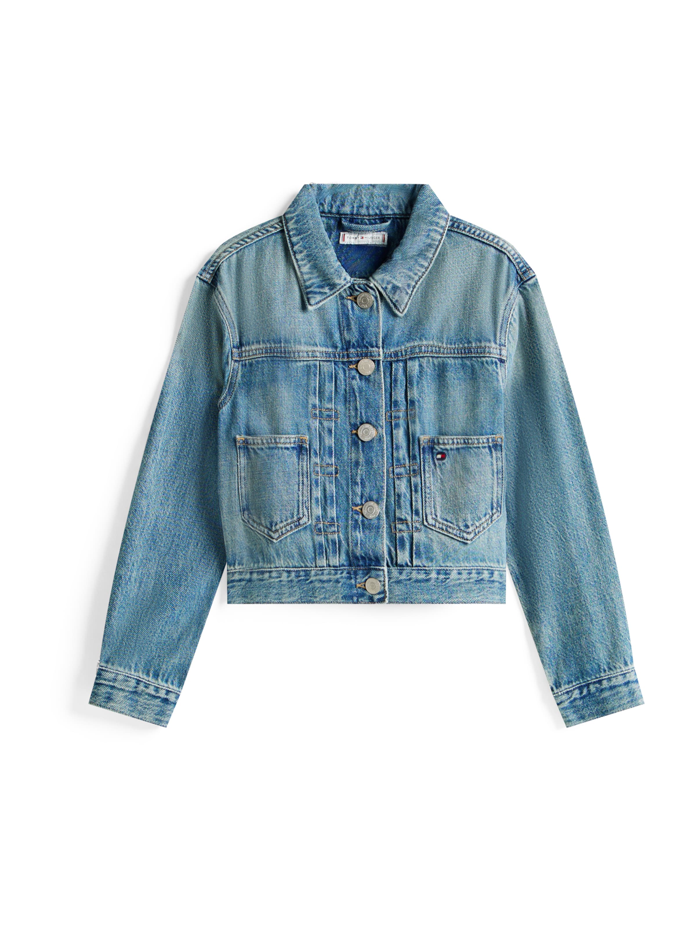 TOMMY HILFIGER Prehodna jakna | modra barva: sprednja stran