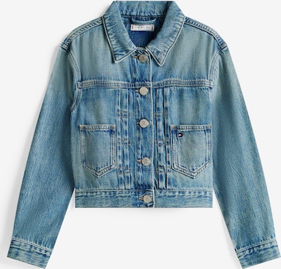 TOMMY HILFIGER Демисезонная куртка в Цвет слоновой кости / Джинсовый синий / Ярко-красный, Обзор товара