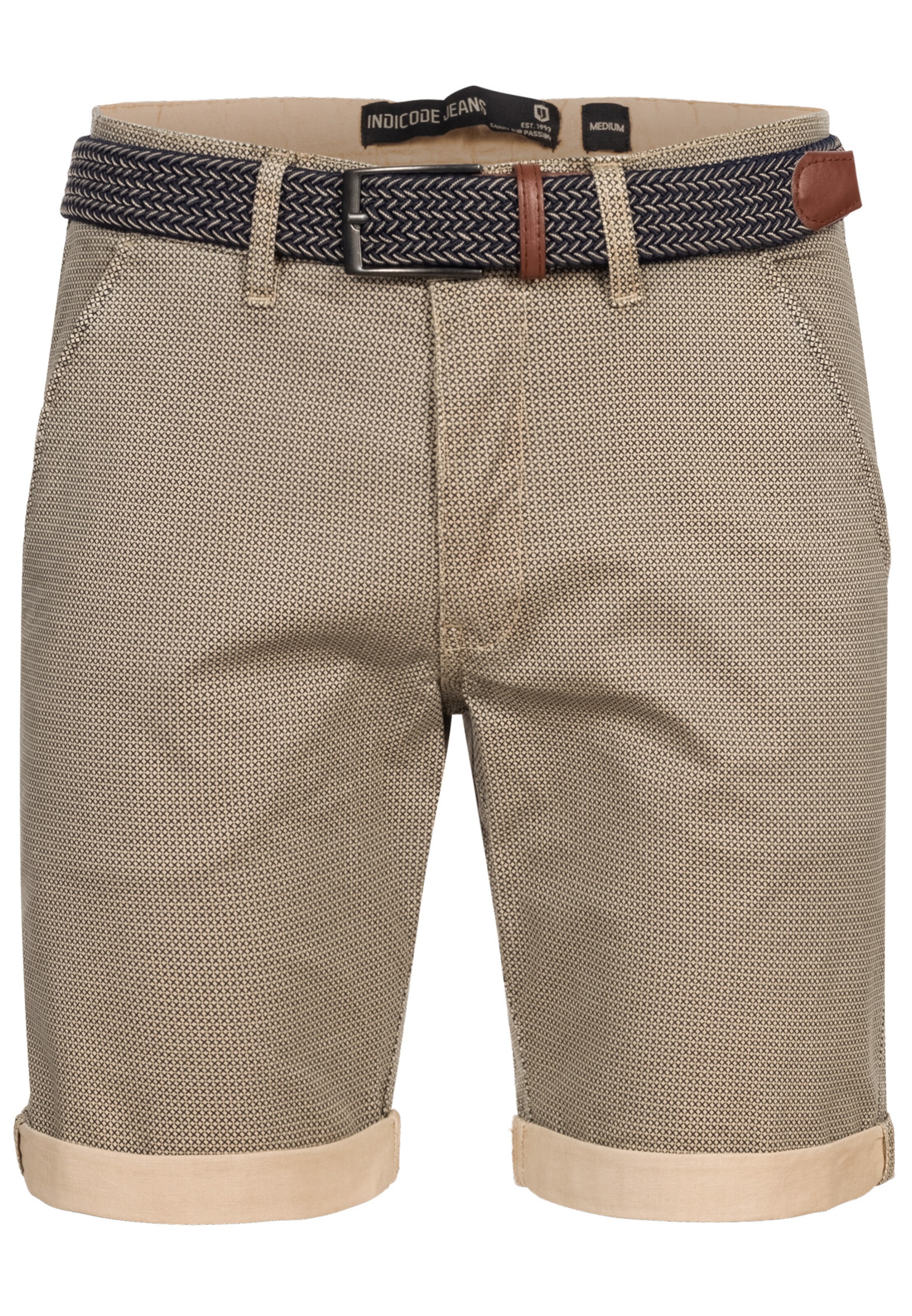 INDICODE JEANS Regular Broek ' Estrada ' in Grijs: voorkant