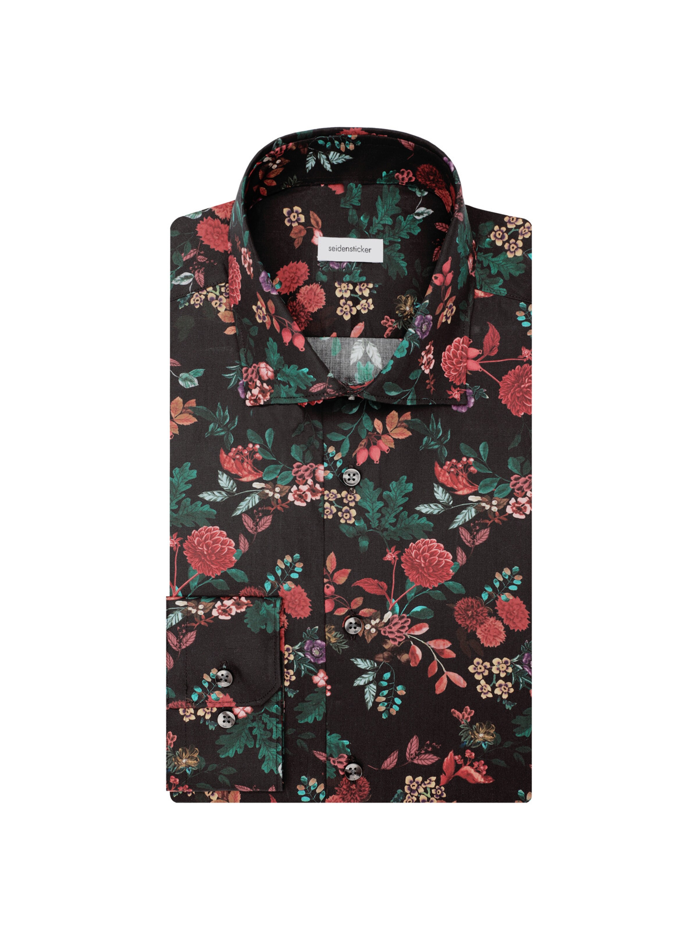 SEIDENSTICKER Slim Fit Businesshemd 'Schwarze Rose' in Mischfarben