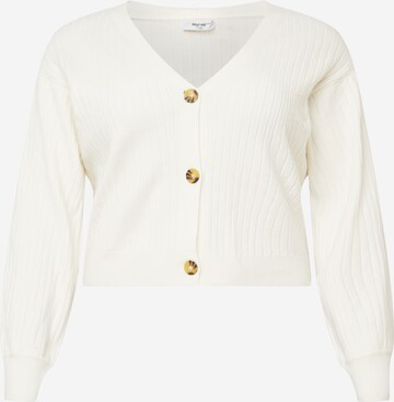 ABOUT YOU Curvy Knit Cardigan 'Leoni' in Beige: front