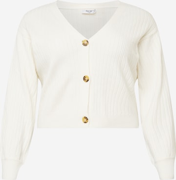 ABOUT YOU Curvy Knit cardigan 'Leoni' in Beige: front