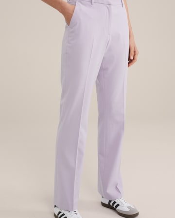 WE Fashion Regular Trousers in Purple: front