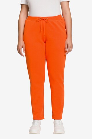 Ulla Popken Regular Broek in Oranje: voorkant