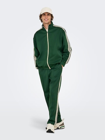 Only & Sons Sweat jacket 'ONSRiber' in Green