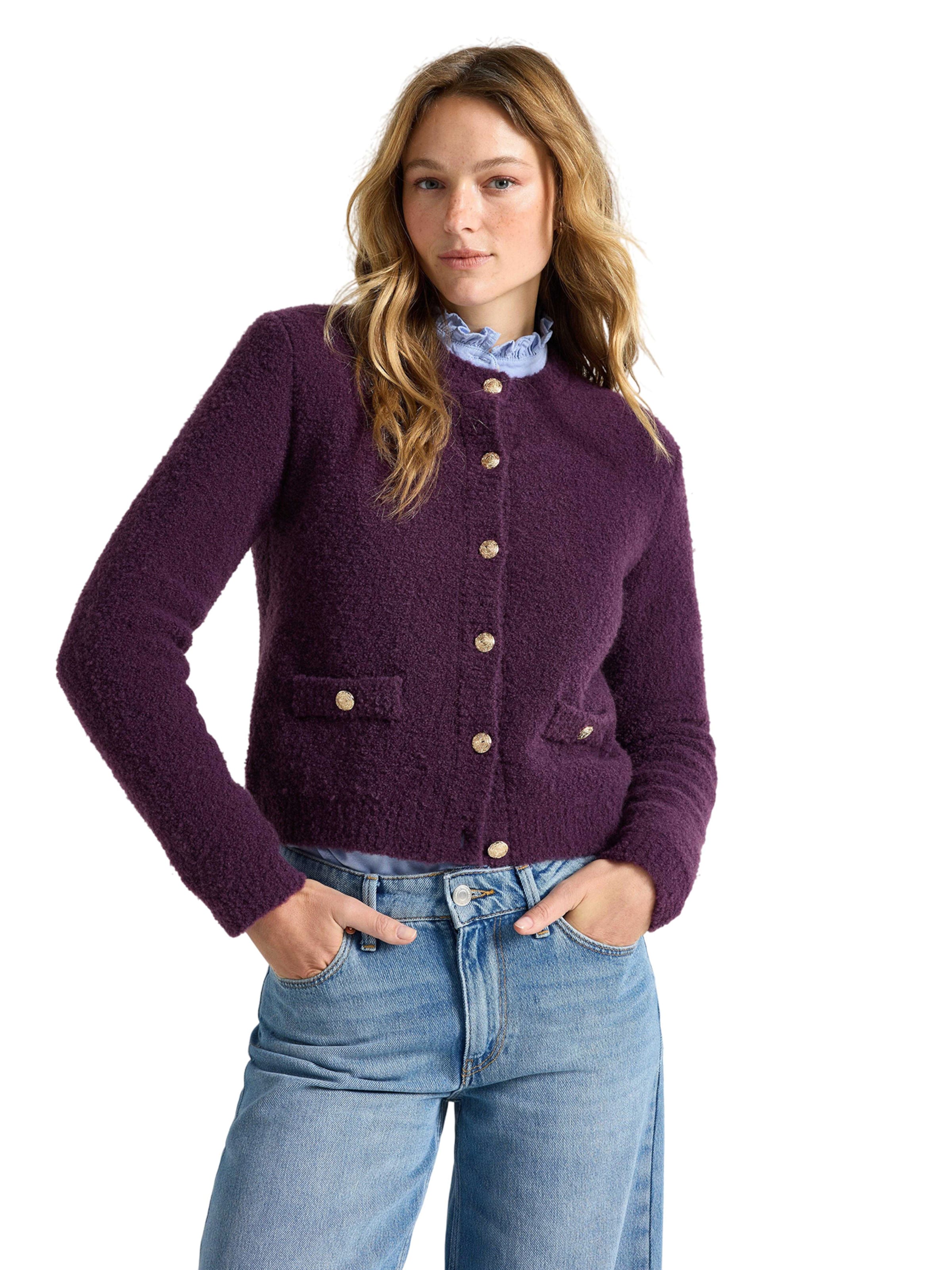 Cardigan 'Lunar' Lindex en violet : devant