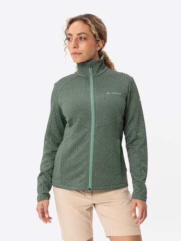 VAUDE Athletic fleece jacket 'Skomer' in Green: front
