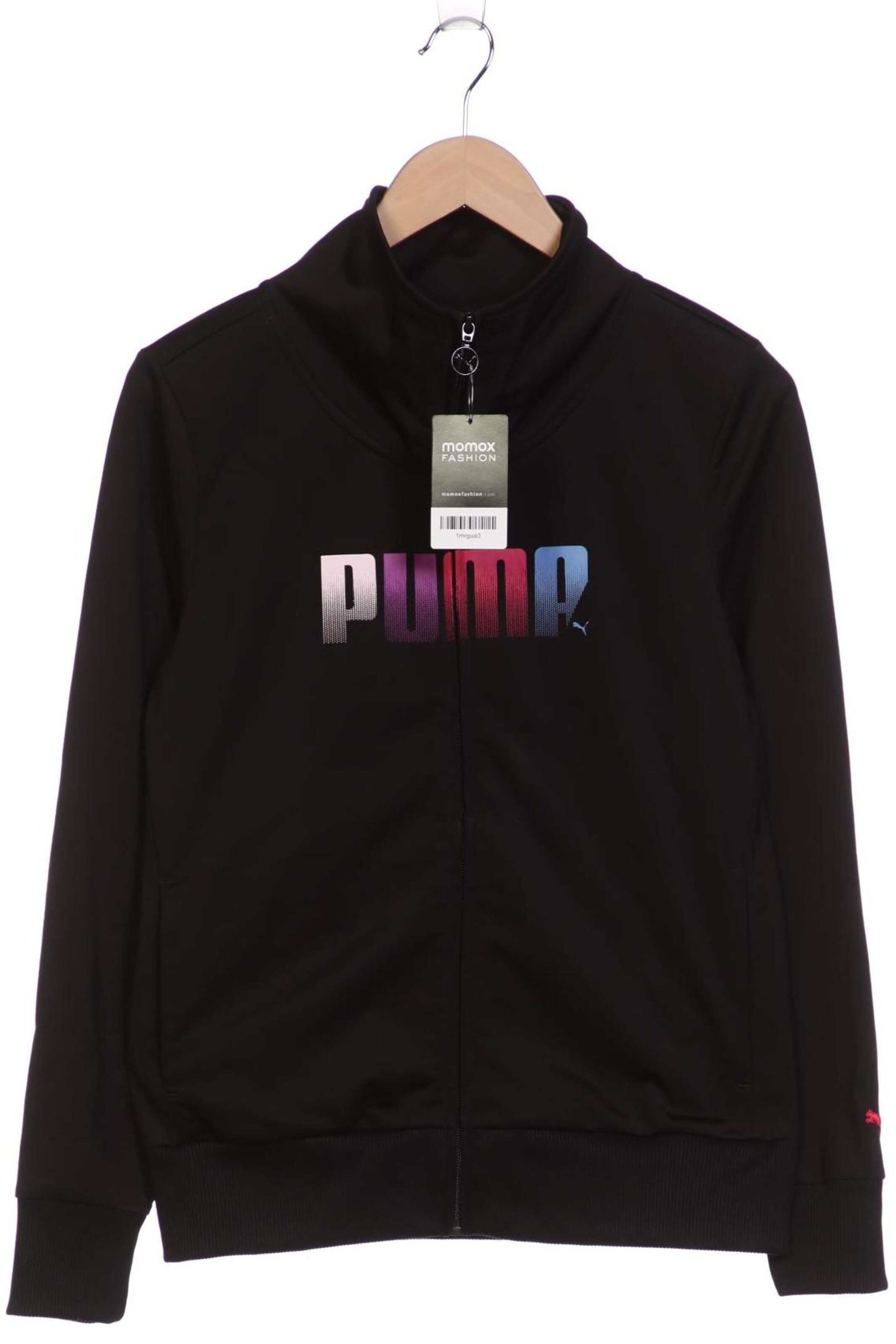 PUMA Sweatshirt & Zip-Up Hoodie in L in Black: front