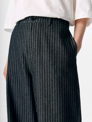 OBJECT Wide leg Broek 'AMY' in Zwart