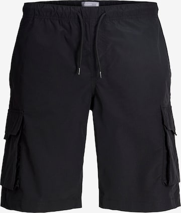 JACK & JONES - regular Pantalón cargo en negro: frente