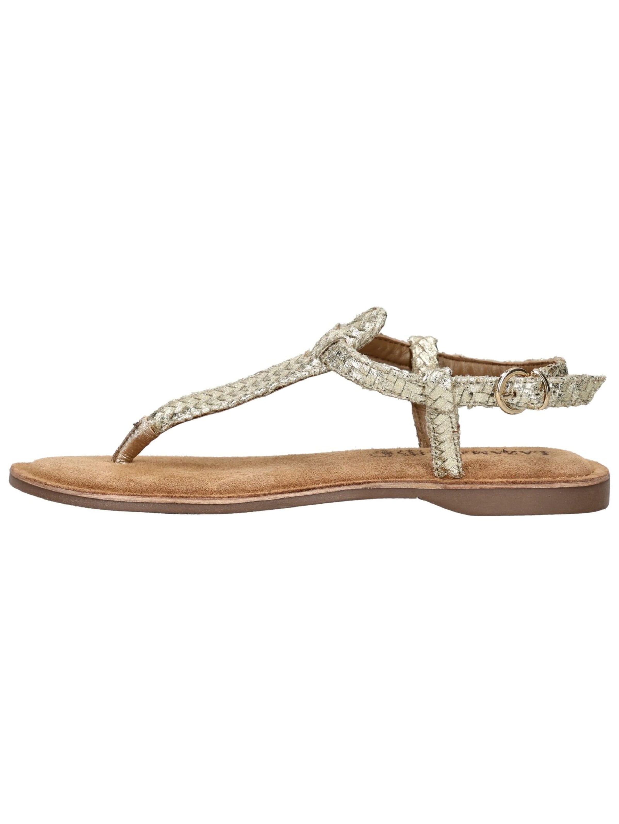 LAZAMANI T-bar sandals in Gold