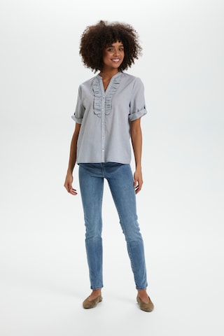 SAINT TROPEZ - Blusa 'Mabel' em cinzento