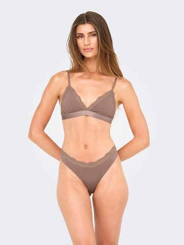 ONLY Triangle Bra 'ONLVICKY' in Brown: front
