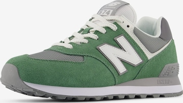 Baskets basses '574' new balance en vert : devant