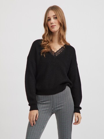 VILA Sweater 'Glacy' in Black: front