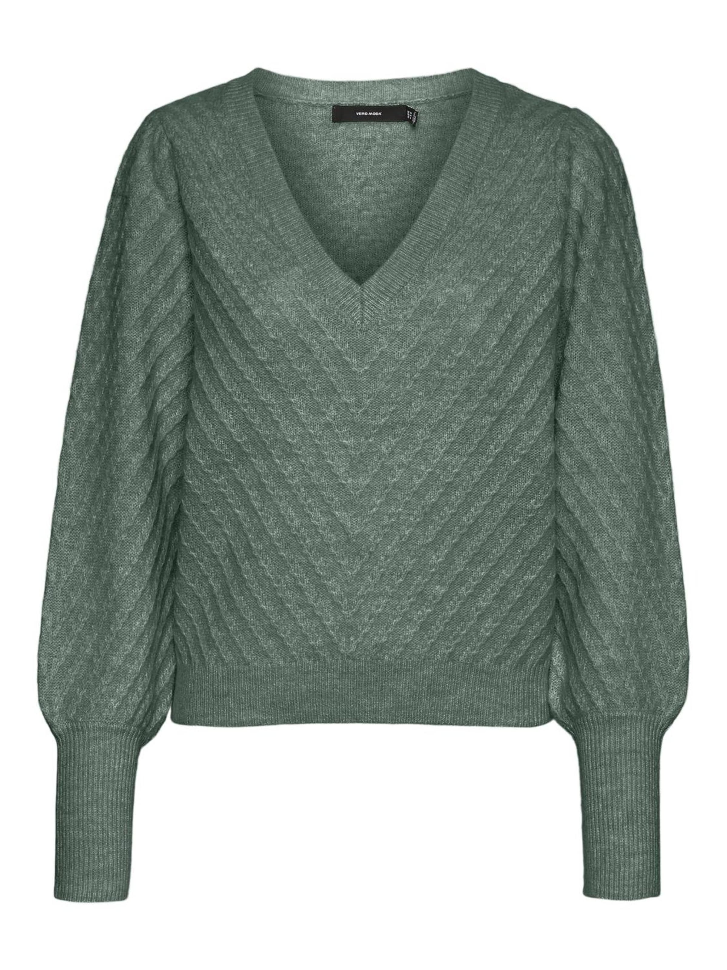 VERO MODA Trui 'STINNA' in Groen: voorkant