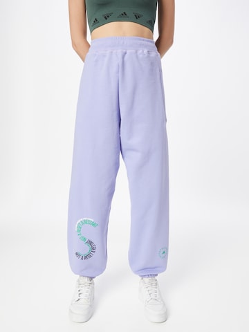 ADIDAS BY STELLA MCCARTNEY - Loosefit Calças de desporto em roxo: frente