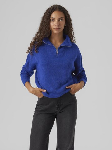 Pull-over 'ELLYLEFILE' VERO MODA en bleu : devant