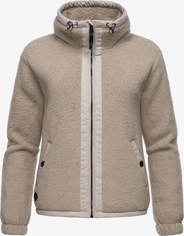 Ragwear Fleece jas 'Nordicka' in Beige: voorkant