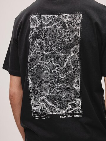 SELECTED HOMME Shirt 'Ajax' in Zwart