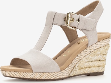 GABOR Strap Sandals in Beige: front