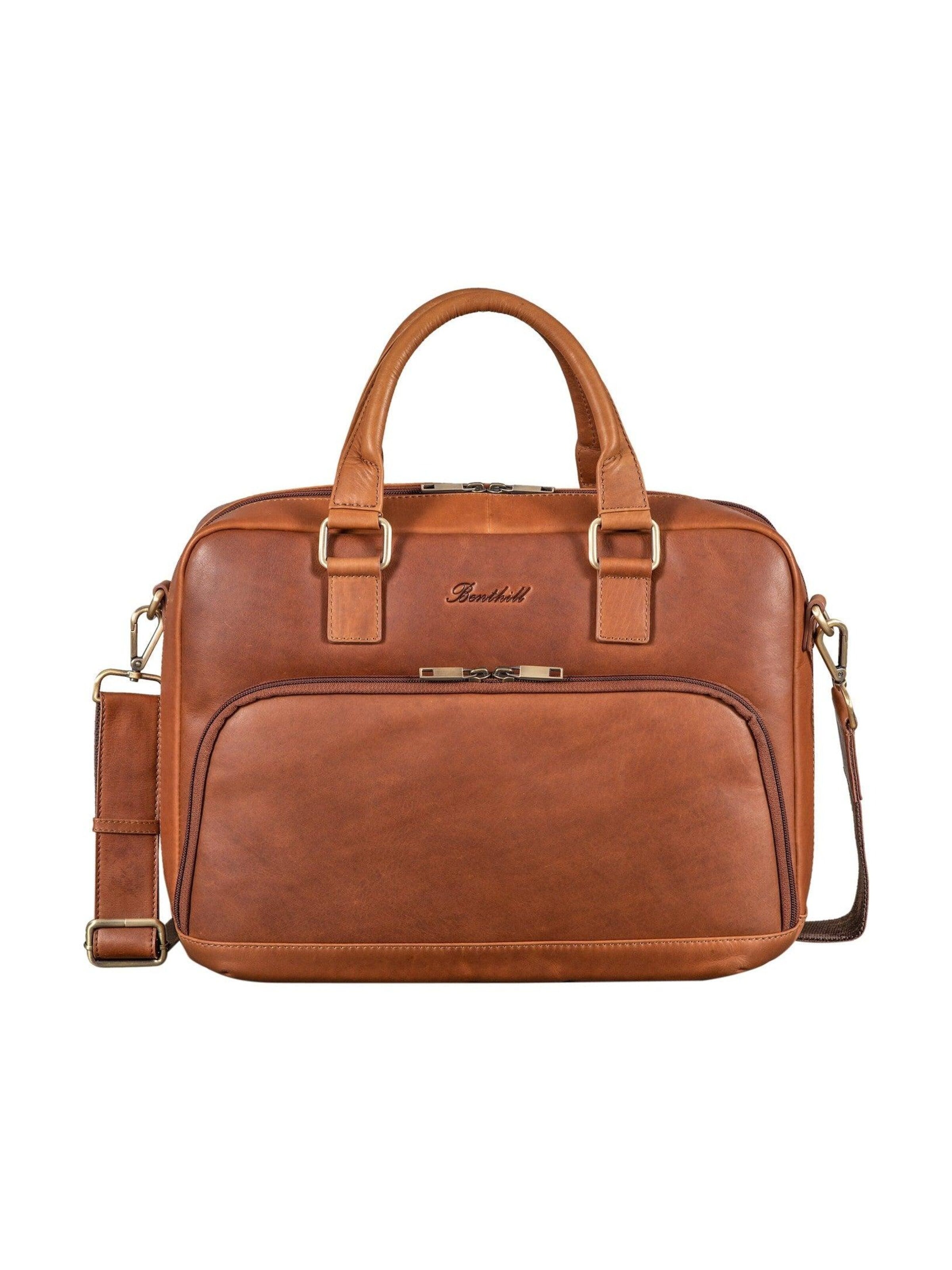 Benthill Briefcase in Brown: front