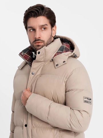 Ombre Winter jacket 'OM-JAHP-0205' in Beige