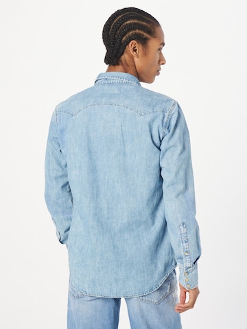 REPLAY Regular fit Button Up Shirt in Blue