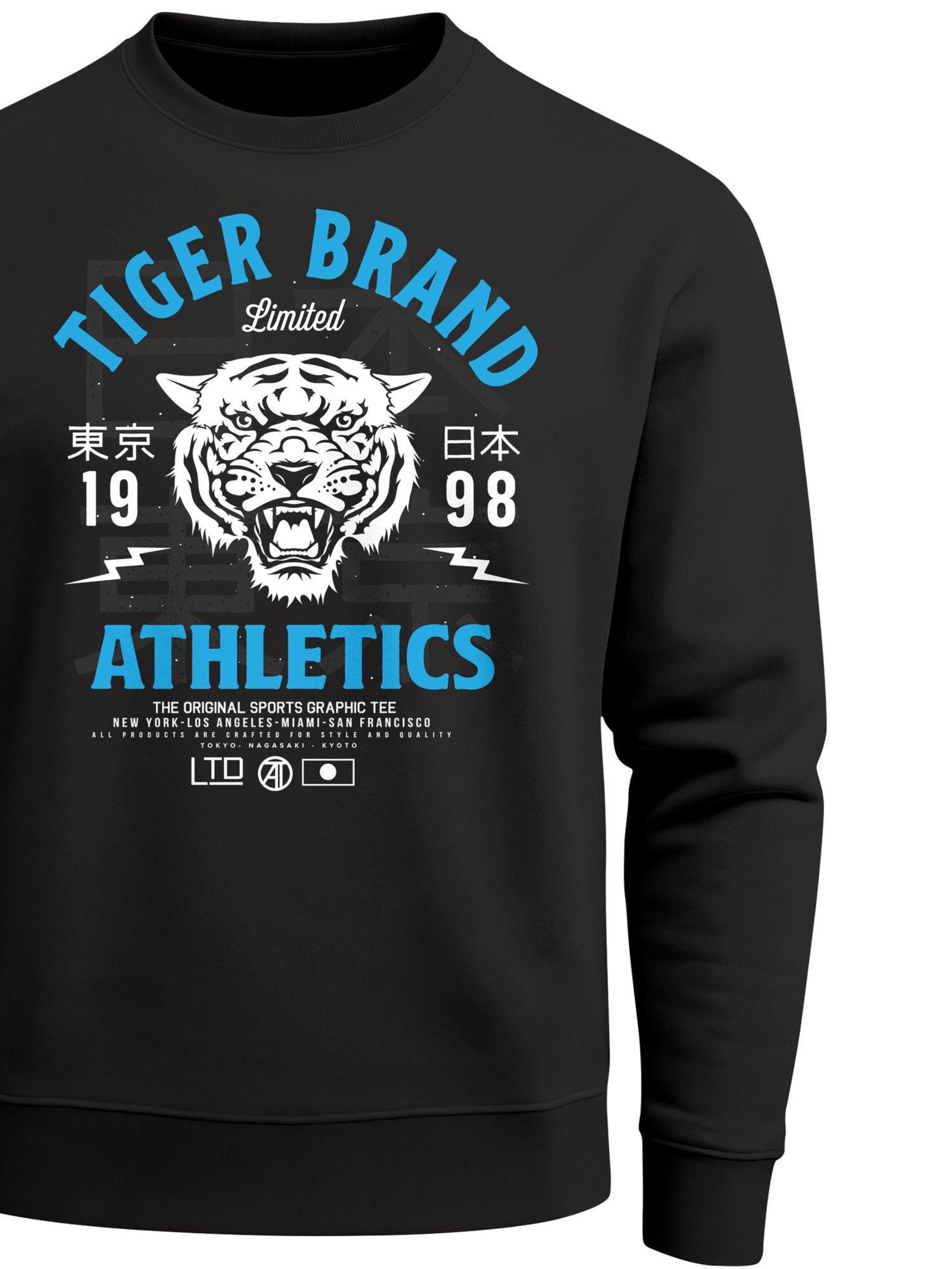 Neverless Sweatshirt 'Tiger'‌‌‌‌‌‌‌‌ in Schwarz