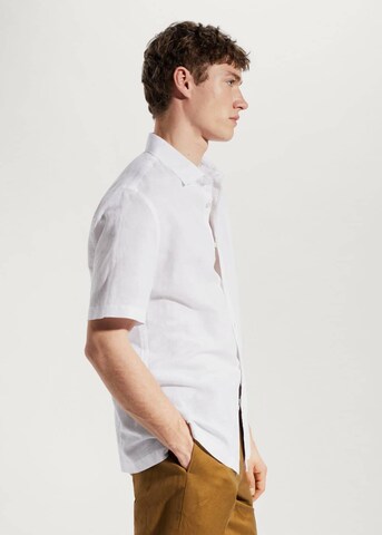 MANGO MAN Slim fit Button Up Shirt 'Ants' in White