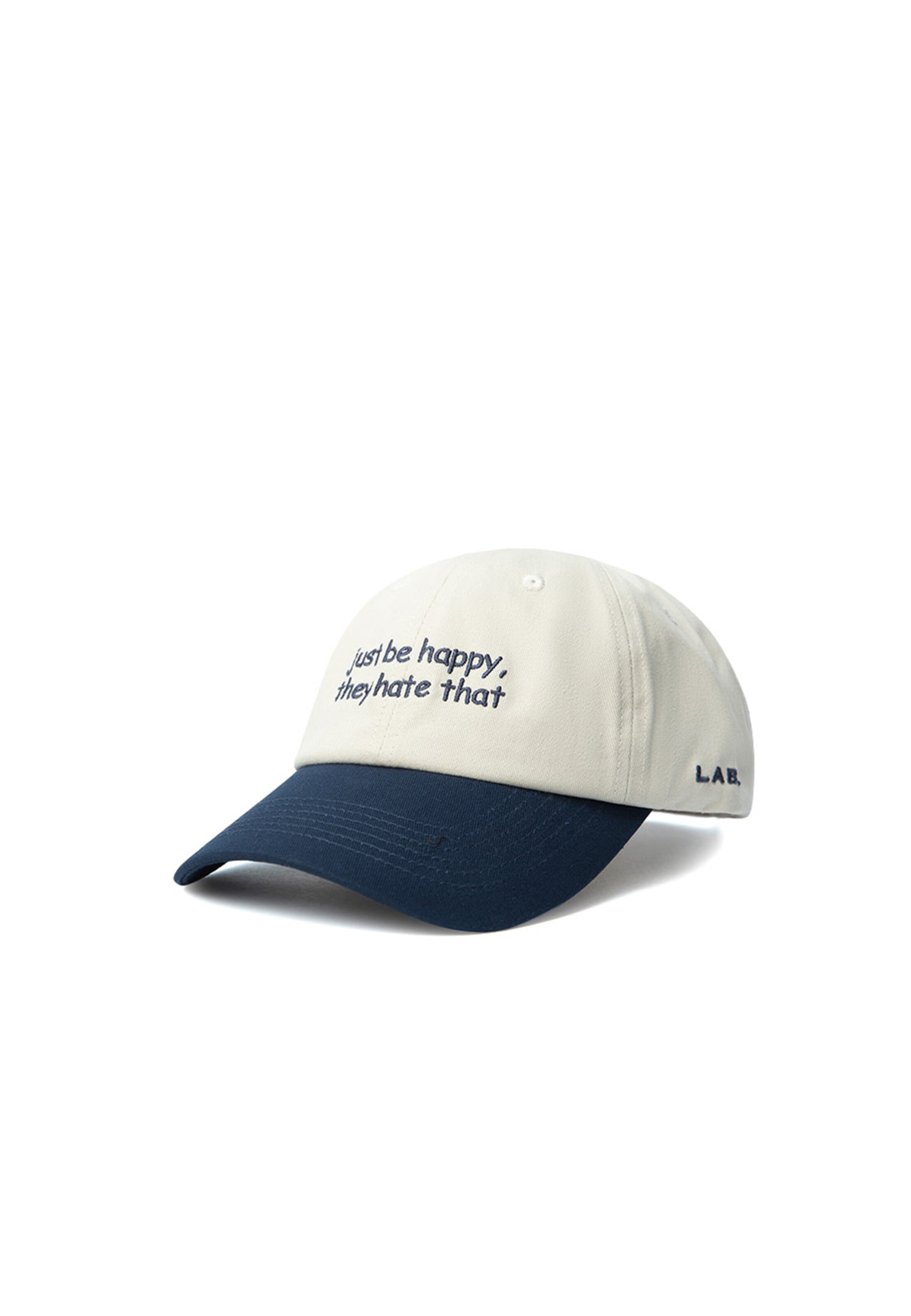 Hatline Lab Pet 'Happy' in 55-60 in de kleur Navy / Wit, Productweergave