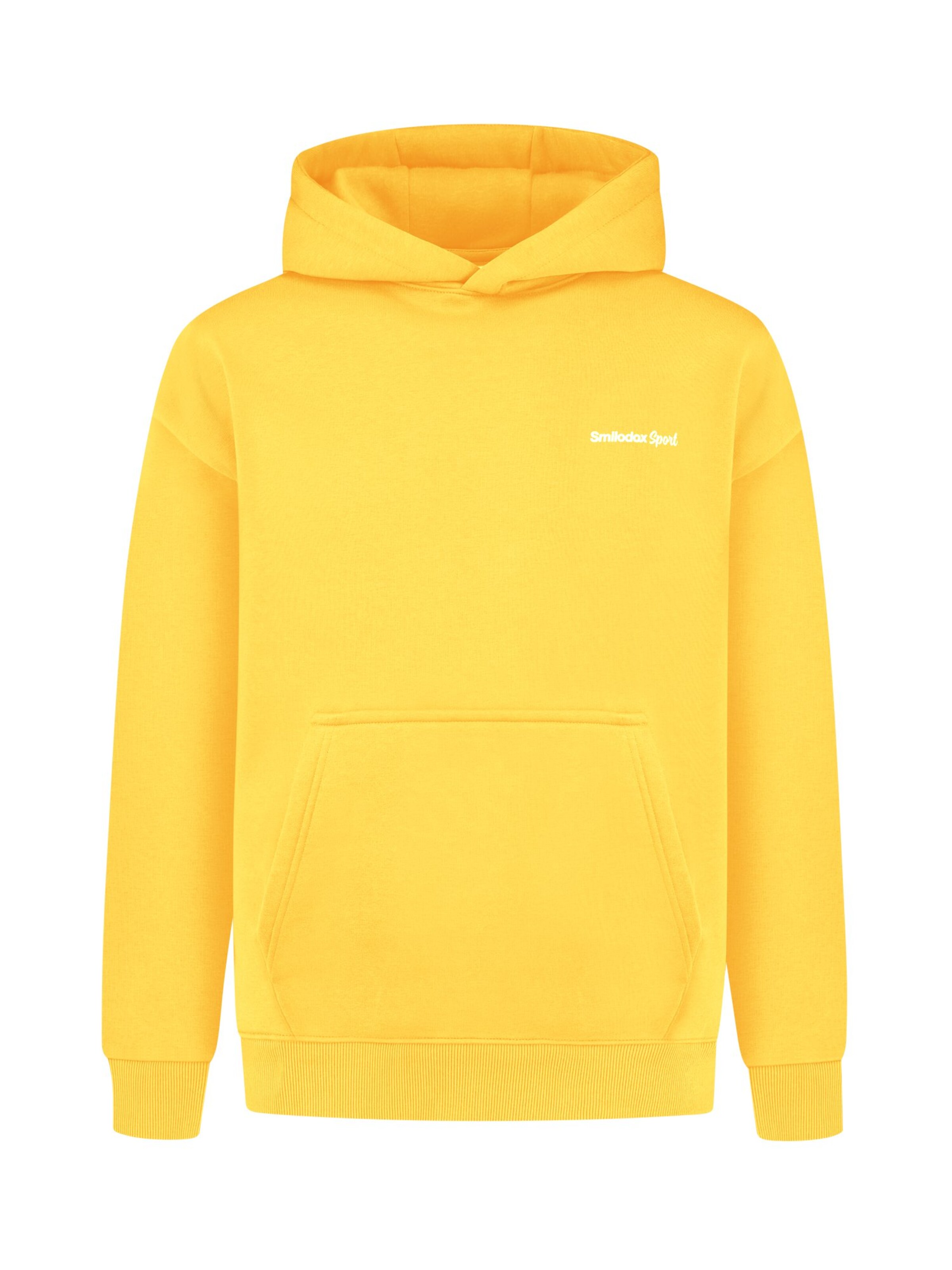 Smilodox Hoodie Oversize Backprint Tamio in Gelb: Vorderseite