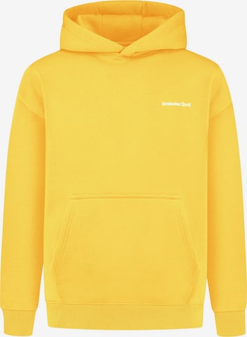 Smilodox Hoodie Oversize Backprint Tamio in Gelb: Vorderseite