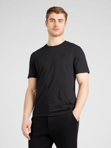 Lyle & Scott Shirt 'Tonal Eagle' in Black: front