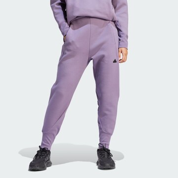 Effilé Pantalon de sport 'Z.N.E.' ADIDAS SPORTSWEAR en violet : devant