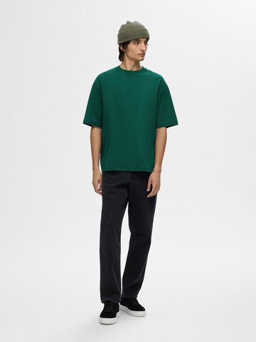 T-Shirt 'SLHOSCAR' SELECTED HOMME en vert